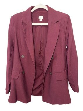 a new day Wine Blazer Jacket